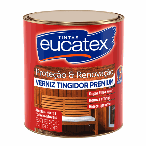 Verniz Tingidor Brilhante Imbuia 900ml - EUCATEX