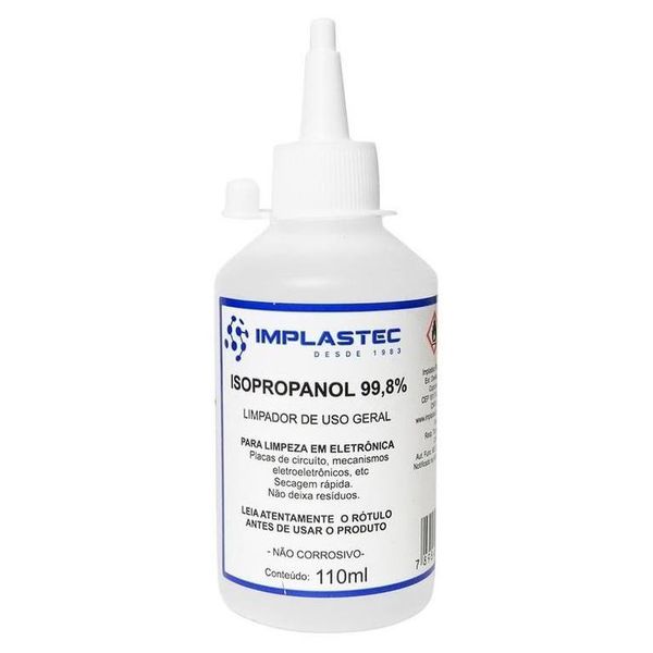 Álcool Isopropílico Isopropanol 99,8% 110ml