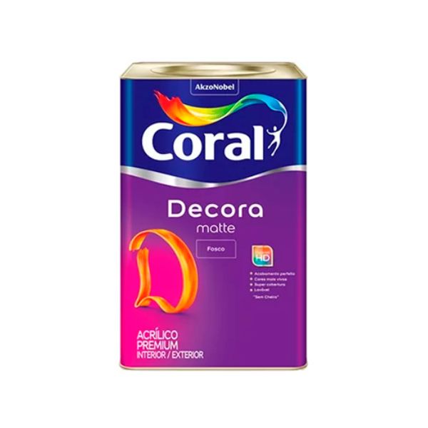 Decora Matte Fosco 18L Coral BRANCO