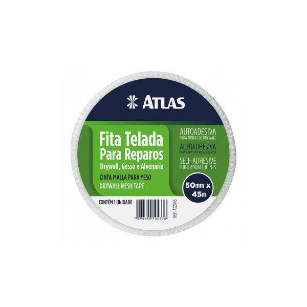 FITA TELADA PARA REPARO DRYWALL 50MM X 45 MTS AT2945 ATLAS