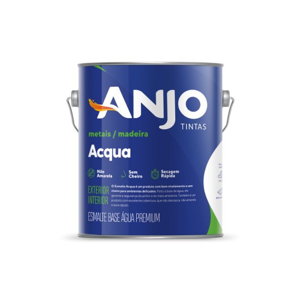 ANJO ESMALTE ACQUA BRANCO ACETINADO 3,6L