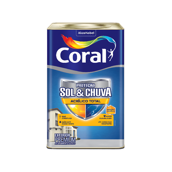 ACRILICO TOTAL SOL & CHUVA BRANCO FOSCO 18L