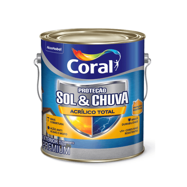 ACRILICO TOTAL SOL & CHUVA BRANCO FOSCO 3,6L