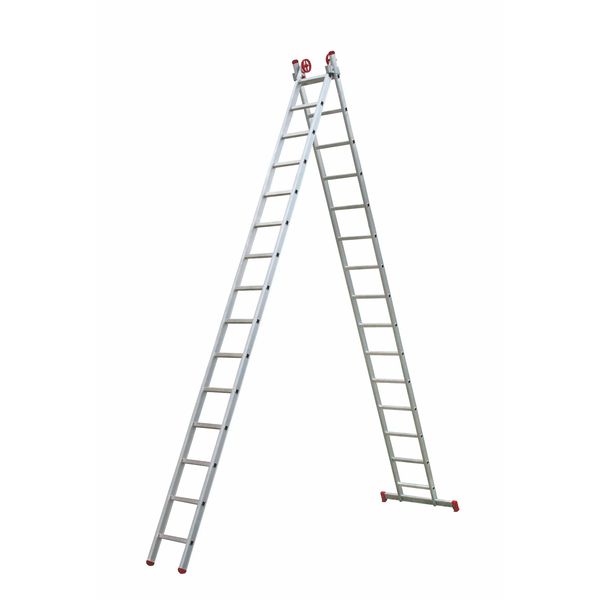 ESCADA EXTENSIVA ALUMINIO 15X2 DEGRAUS BOTAFOGO ESC0624