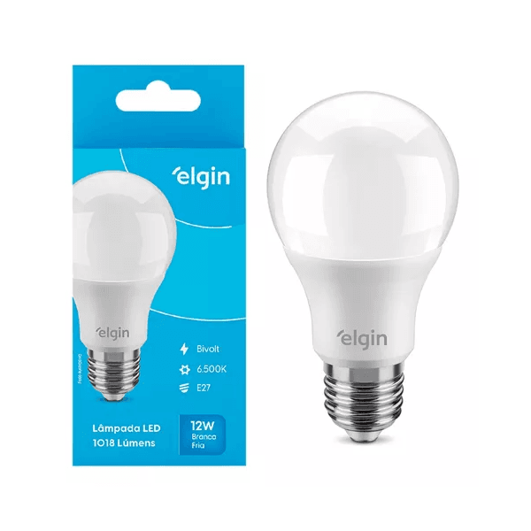 LAMPADA LED BULBO 12W 6500K-ELGIN