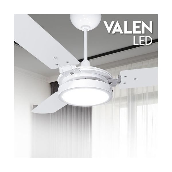 VENTILADOR TETO VALEN COM LED 6000K BRANCO 127V VENTEX