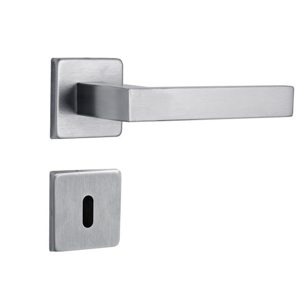 Fechadura Inox Escovado 813/29i RQ1 Aisi Roseta Quadrada Interna Stam