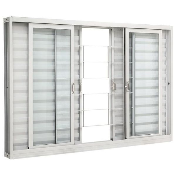 Veneziana De Correr Kompacta 100x150x12Cm Com Grade Quadriculada 21.32.650-0 Sasazaki