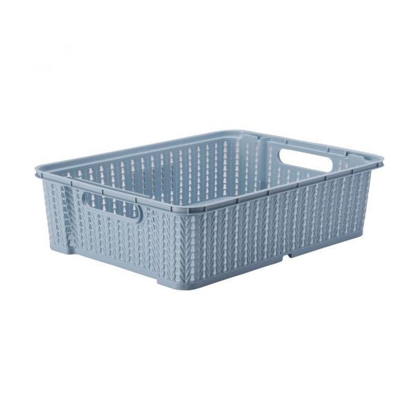 Cesta Trama Retangular 5,8L Azul Plasutil