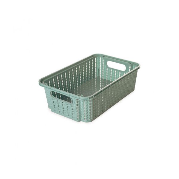 Cesta Trama Retangular 2,1L Verde Plasutil