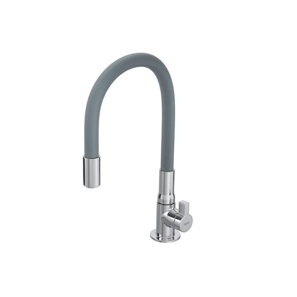 Torneira Para Cozinha de Mesa Bica Móvel Hydramotion Cinza Hydra