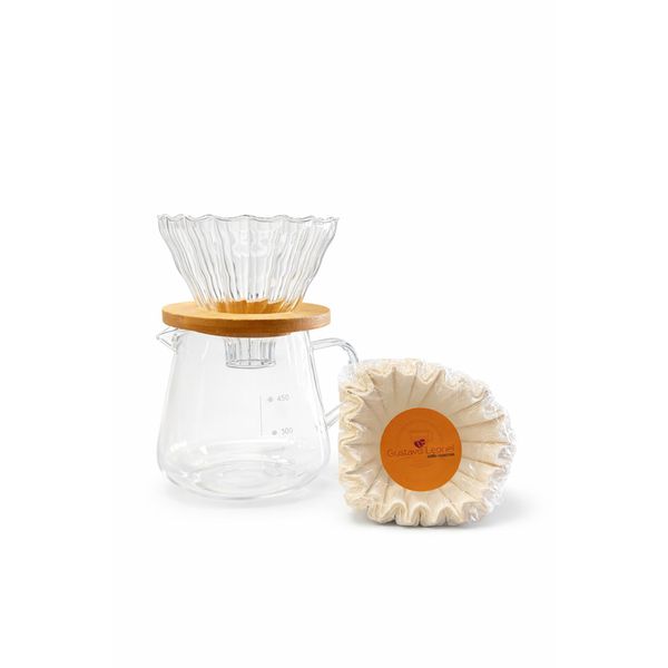 Kit Pour Over 600ml com filtro de papel tam 02