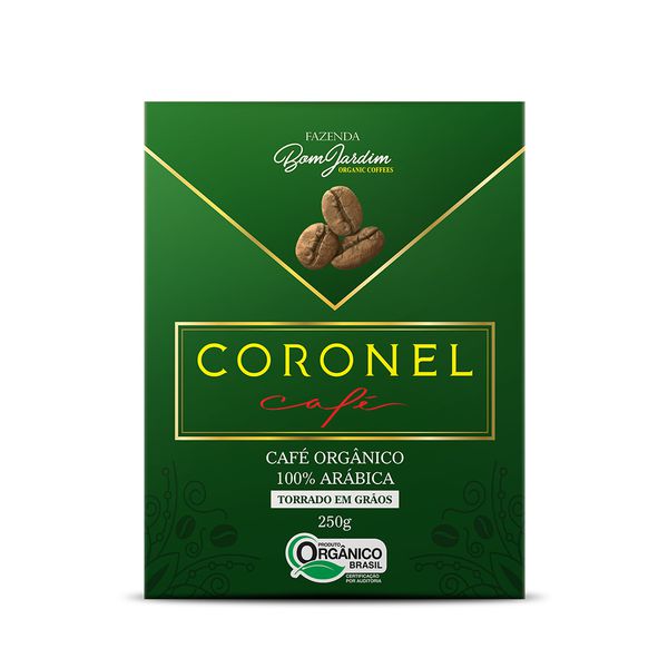 Coronel Café Orgânico Torrado em Grãos - 250g