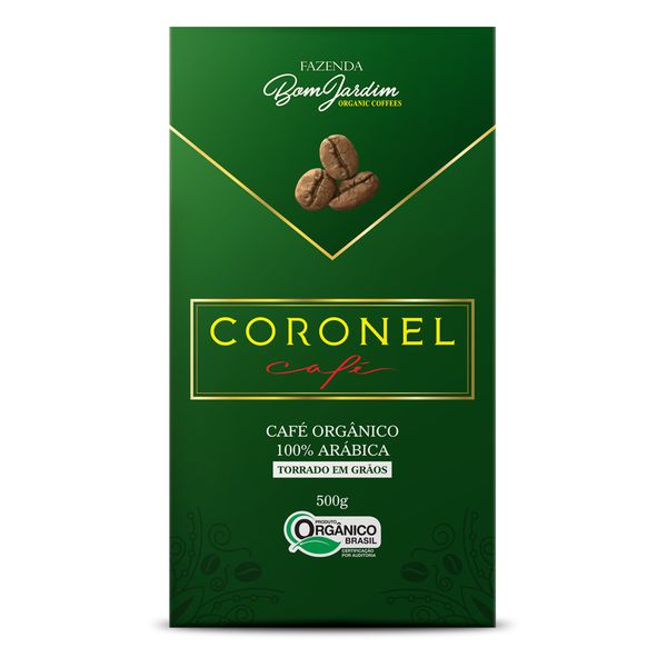 Coronel Café Orgânico Torrado em Grãos - 500g