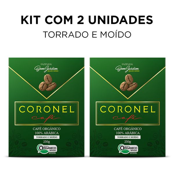Kit 2 Unidades Coronel Café Orgânico Torrado e Moído - 250g