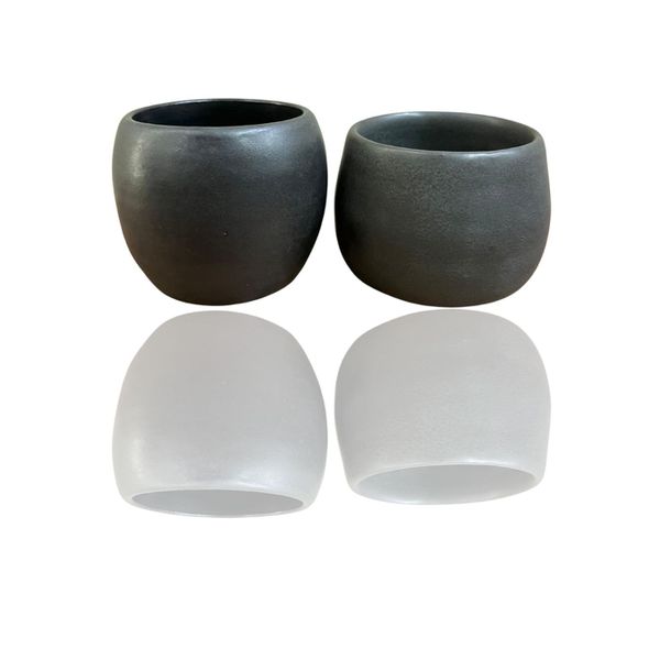 Copo De Cerâmica Preto Medio 120ml