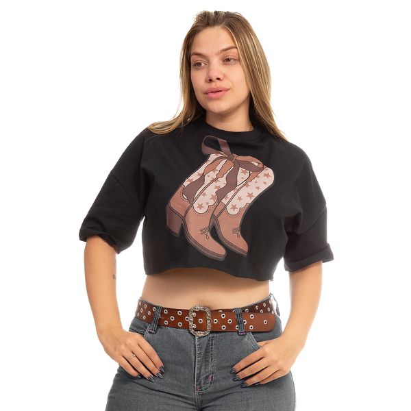 Camiseta Feminina Cropped Country