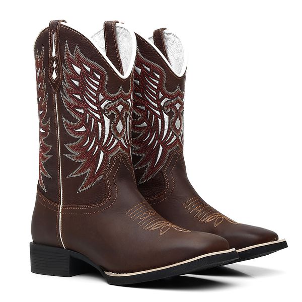 Bota Texana Feminina Bordado 724 Crazy Horse Café/Pit stop Café