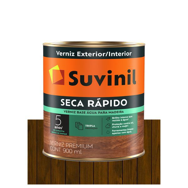 VERNIZ SECA RAPIDO BASE AGUA IMBUIA 1/4 SUVINIL