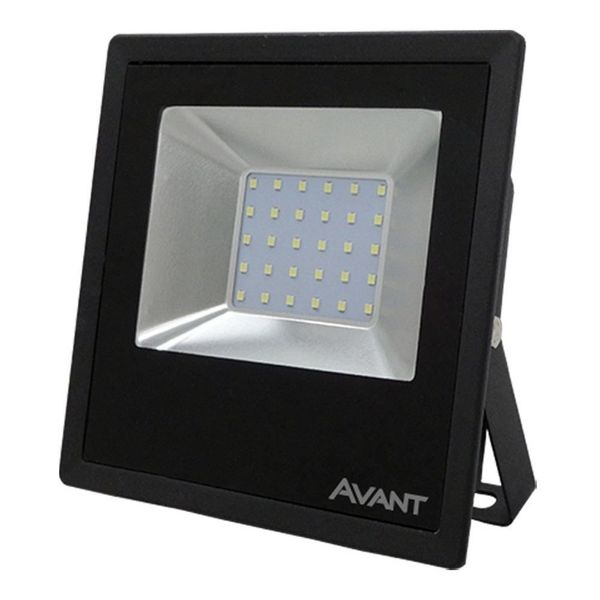 REFLETOR SLIM LED PRETO 50W 6500K AVANT