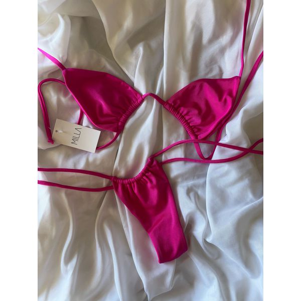 Conjunto Cortininha Básico Mya Pink