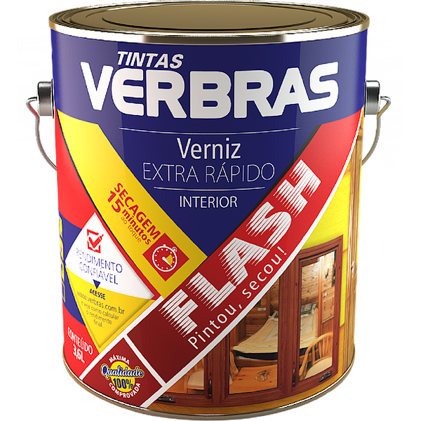 Verniz Flash Verbras Extra Rápido Galão 3,6L