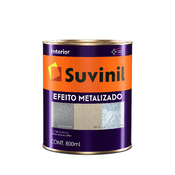 Efeito Metalizado Suvinil Aço Escovado Corten Interna Litro 0,9L