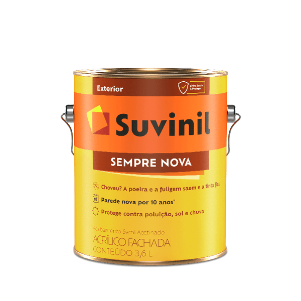 Tinta Acrílica Suvinil Sempre Nova AutoLimpante Externa Interna Galão 3,6L