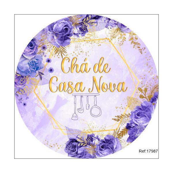 Painel Chá de Casa Nova Em Tecido 1,50x1,50 c/elástico