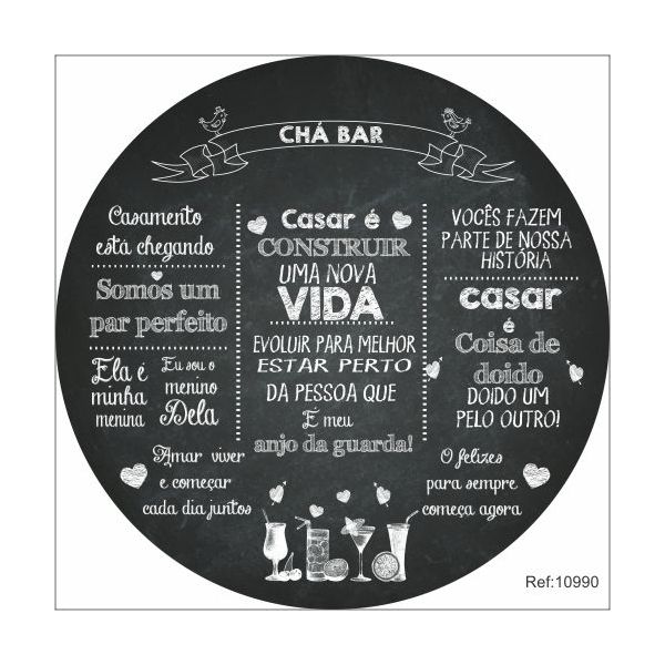 Painel Chá Bar Em Tecido 1,50x1,50 c/elástico