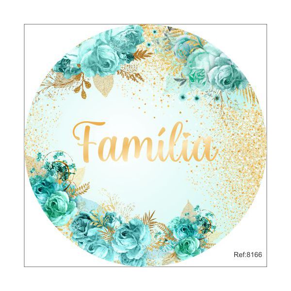 Painel Festa Familia Em Tecido 1,50x1,50 c/elástico