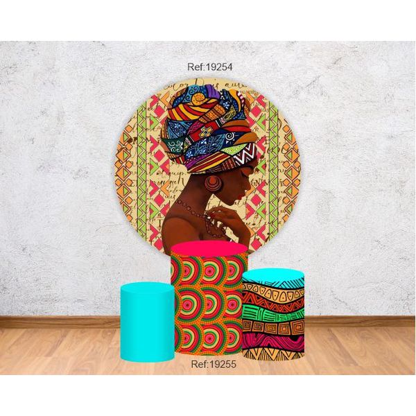 Kit Painel Afro 1,50 + 3 Cilindros Criare Paineis 
