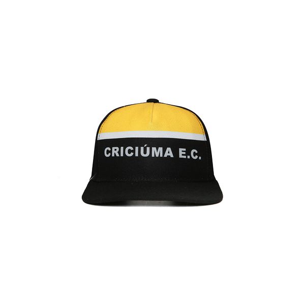 Bone Criciúma Preto Amarelo e Branco