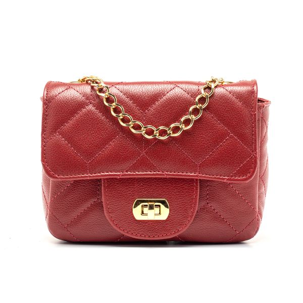 Bolsa Rosa Couro - Vermelho Cardeal