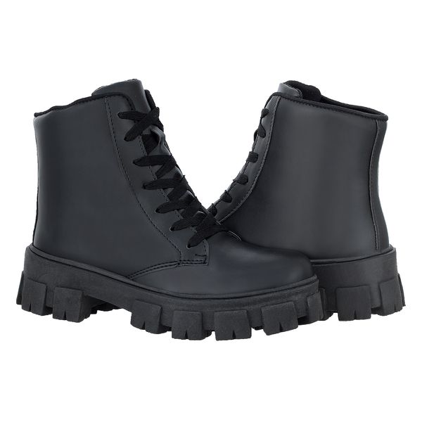 Coturno preto fosco feminino clearance