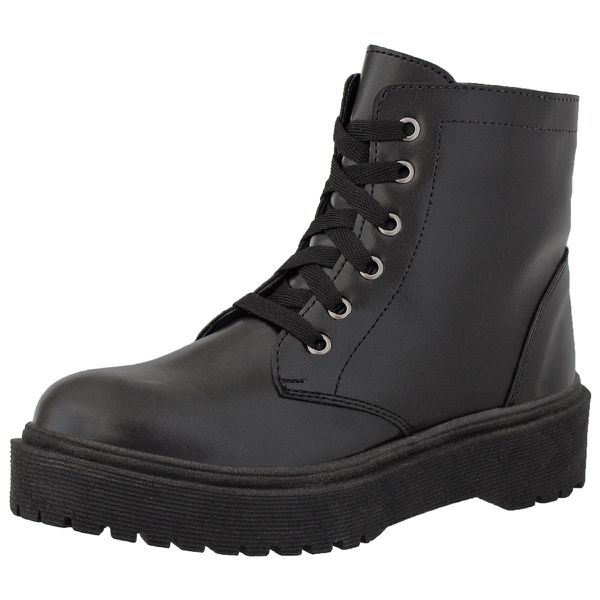 Coturno Feminino Cano Baixo Crshoes Fosco Preto CRSHOES