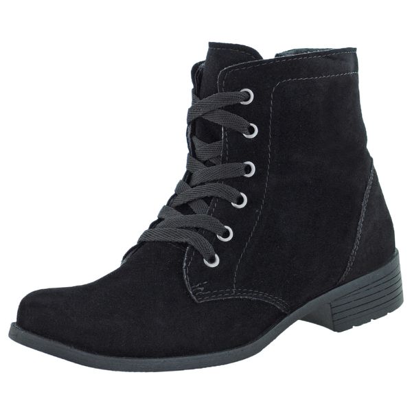 Coturno Feminino Preto Camurça CRshoes 