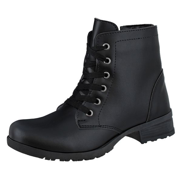 Coturno Feminino Preto Fosco CRshoes