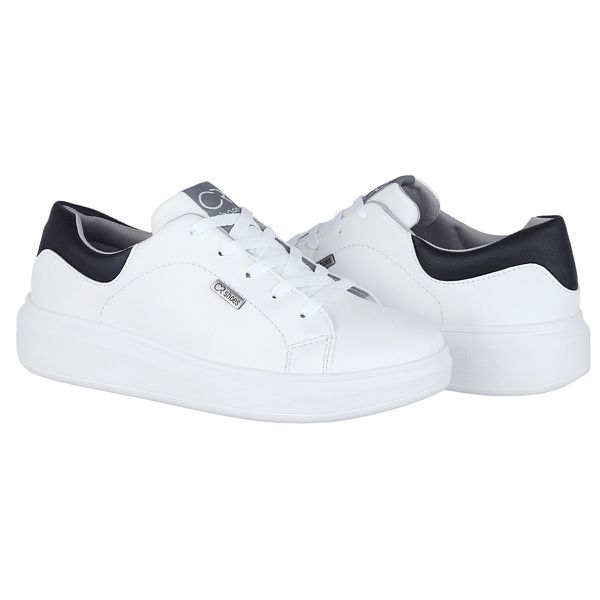 Tênis Casual Unissex Fly Crshoes Branco e Preto