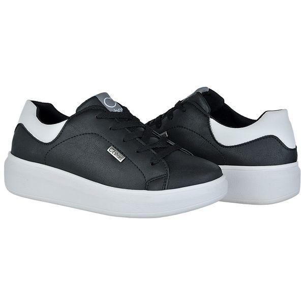 Tênis Casual Unissex Fly Crshoes Preto e Branco