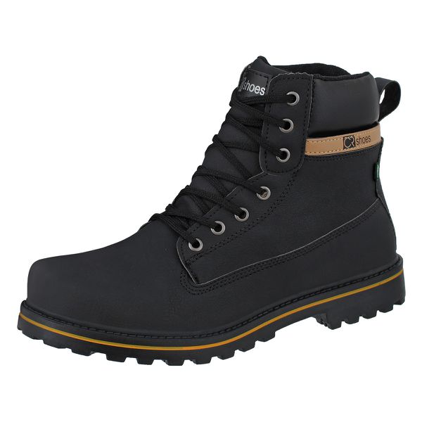 Coturno casual masculino CR shoes preto CRSHOES