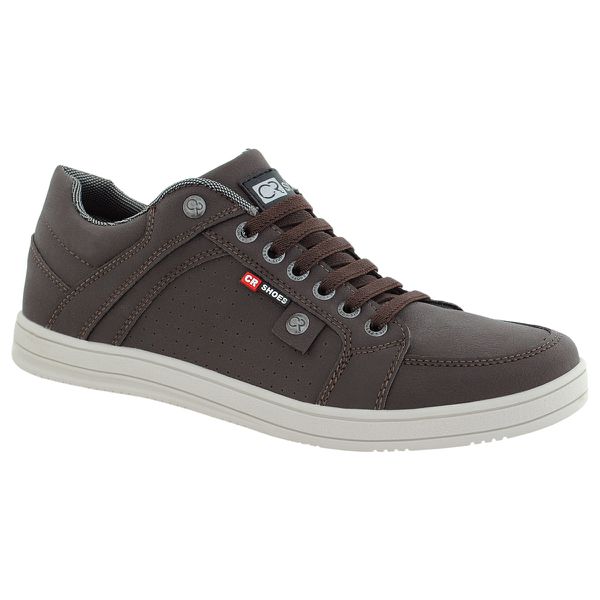 Sapatenis casual masculino CRshoes Café