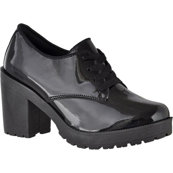 Oxford feminino tratorado CRshoes verniz Preto