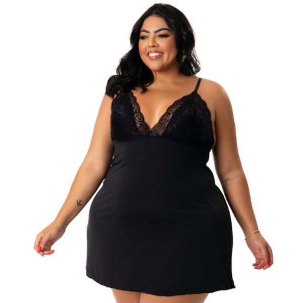 Camisola Plus size preta