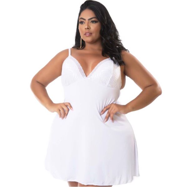 Camisola Plus Size branca