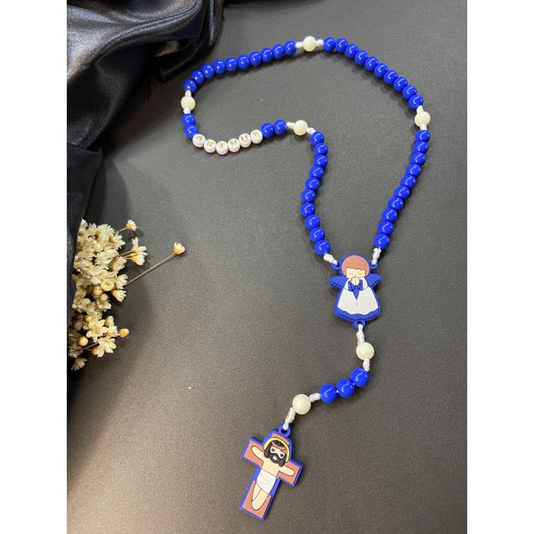 Terço Infantil de Silicone - Azul