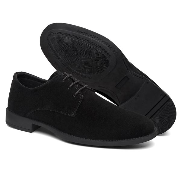 Couro Camurça Preto Sapato Masculino Casual CamurÃ§a Sapato
