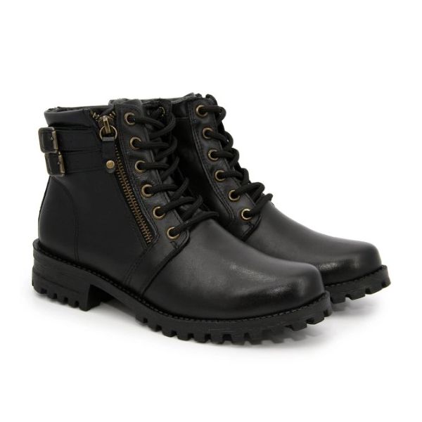Bota Feminina Preto em Couro Legitímo