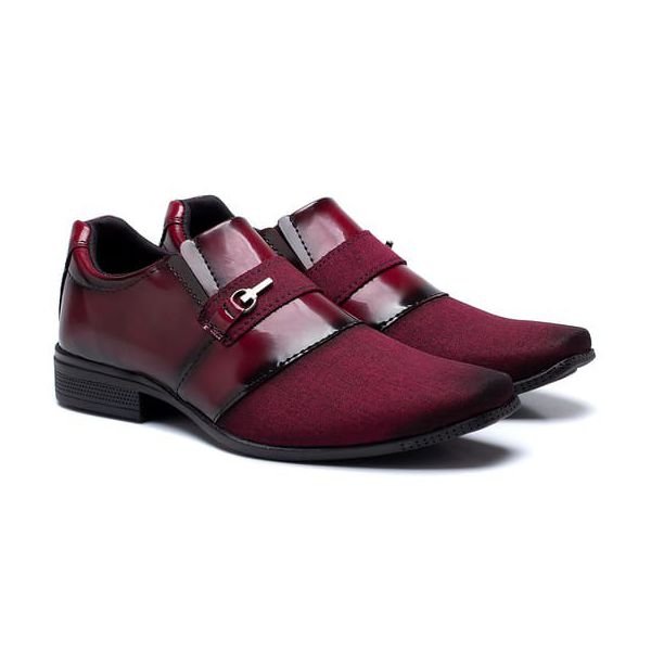 Sapato Social Jeans Vermelho