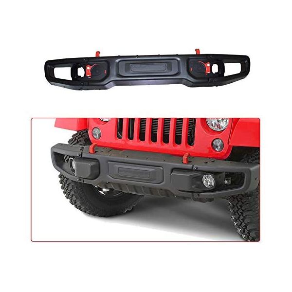 Parachoque Dianteiro Em Aço Com Base Para Guincho Jeep Wrangler JK/JKU 2007 a 2017 - Modelo Rubicon